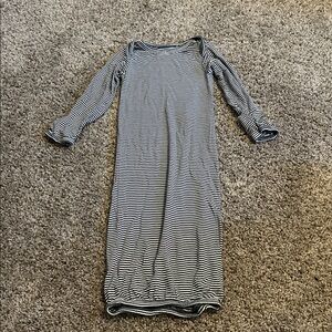 Carter's Black and White Striped Long Sleeve Dress